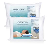 Mediflow Down-Alternative Water Pillows - Adjustable Orthopaedic Neck Support - Side, Back & Front Sleepers (2 Pack)