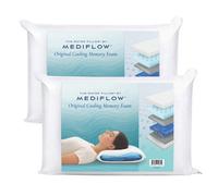Mediflow Original Hybrid Foam Water Pillow Pair Adjustable Waterbase™ Support, Memory Foam Comfort, Hypoallergenic, 50 X 70Cm