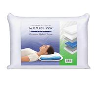 Mediflow Water Pillow - Elite Hybrid Foam, Orthopedic, Adjustable for Neck Pain Relief (Single)
