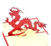 Medigy 3D Pop Up Congratulations Greeting Card for Most Occastions,The Chinese Dragon