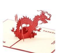 Medigy 3D Pop Up Congratulations Greeting Card for Most Occastions,Three-dimensional, The Chinese Dragon