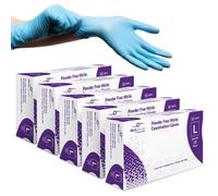 MediHands Nitrile Gloves Large, Blue Heavy Duty Di