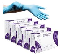 MediHands Nitrile Gloves Large, Blue Heavy Duty Disposable Gloves, Powder Free, Latex Free, and Protein Free, Medical, Food, Multi Use, Pack of 500