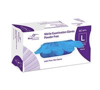MediHands Nitrile Powder Free Examination Gloves Large Pack of 100