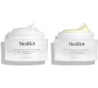 Medik8 Advanced Night Restore (50ml) & Daily Radiance Vitamin C (50ml) - Rejuvenating Multi-Ceramide Night Cream & 2-in-1 SPF & Face Moisturiser
