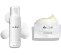 Medik8 Clarifying Foam (150ml) & Daily Radiance Vitamin C (50ml)- Refreshing AHA/BHA Blemish Cleanser & 2-in-1 SPF & Face Moisturiser C-Tetra Cream SPF 30