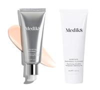 Medik8 Crystal Retinal 3 (30ml) & Surface Radiance Cleanse Travel Size (40ml) - Age-Defying Retinal Night Serum & Resurfacing AHA/BHA Mangosteen Cleansing Gel