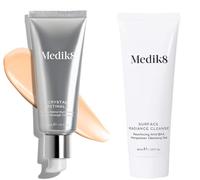 Medik8 Crystal Retinal 6 (30ml) & Surface Radiance Cleanse Travel Size (40ml) - Age-Defying Retinal Night Serum & Resurfacing AHA/BHA Mangosteen Cleansing Gel