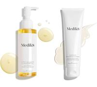 Medik8 Lipid-Balance Cleansing Oil (140ml) & Surface Radiance Cleanse (150ml) - Makeup Dissolving Transforming Cleanser & Resurfacing AHA/BHA Mangosteen Cleansing Gel