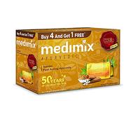 Medimix Ayurvedic Sandal Bathing Bar, 125 g (4 + 1 Offer Pack)
