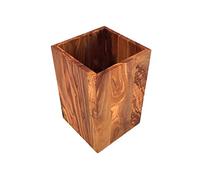 medina mood Rectangular Utensil Holder for Cooking Spoons Kitchen Utensil Quiver Handmade Olive Wood