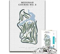 Medinah Country Club Course No. 3 Map Jigsaw Puzzle for Adults, 1000 Pieces | Puzzle for Adults - tabletop puzzling for hands-on indoor leisure on weekends.