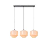 Lucide Medine pendant light, opal, angular, glass, 3-bulb, E27