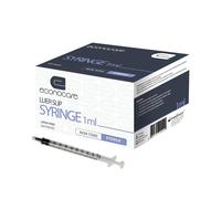 Medinox Luer Slip Syringes 1ml - 100 Pack Sterile Latex-Free Medical Grade Disposable Syringes for Healthcare Professionals, Veterinary, Laboratory Use - Non-Pyrogenic CE Certified