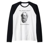 Mediocrates: Eh, Maybe Later - Lazy Greek Logic Sloth Wisdom Raglan Baseball Tee
