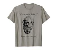 Mediocrates: Eh, Maybe Later - Lazy Greek Logic Sloth Wisdom T-Shirt