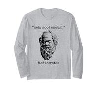 Mediocrates: Meh, Good Enough - Lazy Logic Sloth Wisdom Meme Long Sleeve T-Shirt