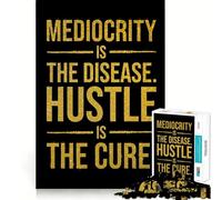Mediocrity Vs Hustle Adult Jigsaw Puzzle1000 Pieces Decompress Game True Detail Playful Challenge Night Play (50x75cm)