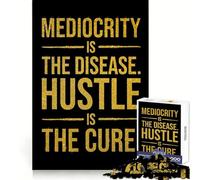 Mediocrity Vs Hustle Adult Jigsaw Puzzle1000 Pieces Decompress Game True Detail Playful Challenge Night Play (50x75cm)