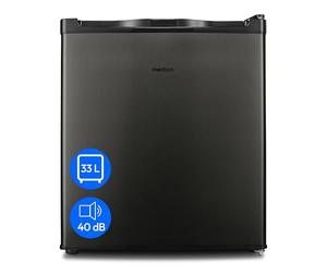 MEDION mini freezer (capacity 33 litres, height 51 cm, height-adjustable feet, recessed handle, manual temperature setting, 4 stars, MD37675) grey