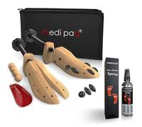 Medipaq 2-Pack Ladies Wooden Shoe Stretchers with Stretching Spray - Adjustable UK Size 3-8 with Cedar Balls & Storage Bag