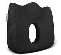 Medipaq Luxury Orthopedic Seat Cushion - Car Seat Cushions - Back Support Cushion - Coccyx Cushion for Tailbone Pain - Coccyx & Sciatica Pain Relief Cushion - 1x Office Chair Cushions - Black 3D Mesh