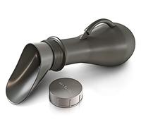 Medipaq Portable Urinal - 1.2L Urine Bottles Male & Female Urinal (2 Pack) - Pee Bottle for Men - Travel Urine Bottles - Silver