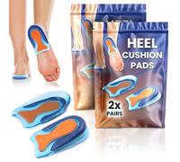 Medipaq Posture Correcting Heel Levelling Support (2 x Pair UK Size 3-8) - Gel Heel Pads - Heel Cushion Pads - Gel Insoles for Plantar Fasciitis - Angled Design Corrects Pronation or Supination