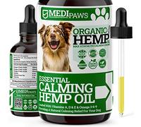 MEDIPAWS - Medical Grade Nutrition For Pets MediPaws Dog Calming Hemp Oil Supplement | For Dog Emotions, Dog Barking | Omega 3,6,9 | Supports & Maintains Healthy Joints | Add To Food Or Chew's | 50ml