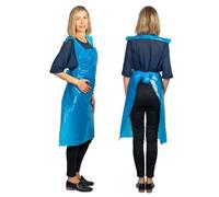 Medipron Heavy Duty Disposable Aprons For Adults - Pack Of 50. Heavy Duty Polythene Aprons For PPE Protection. Full Body Protective Aprons For Women & Men - 50 Microns Thick, 115cm Long, Blue.