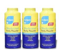 MEDIPURE Medicated Baby Powder 3-Pack (600g) | 100% Talc-Free | Gentle Anti-Itch & Moisture-Absorbing Powder for Delicate Skin | Soothing Alternative to Talcum Powder, Cuticura, Daktarin & Lanacane