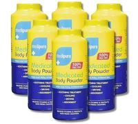 Medipure Medicated Body and Baby Powder - 100% Talc-Free Skin Protection and Soothing Relief, 6 Pack - Gentle, All-Natural Formula for All-Ages Care, Ideal for Sensitive Skin