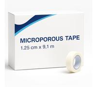MediSale Microporous White Surgical Tape 1.25cm x 9.1m - Box of 24 Rolls | Medical Adhesive Tape for Skin, Dressings, and Face | Hypoallergenic & Suitable for Sensitive Skin | First Aid Kit Essential