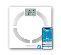 Medisana BS 444 connect Body analysis scale, Digital Bathroom Scales with Body Fat, Muscle and Bone Mass Analysis, BMI and BMR Calculator, Automatic Recognition for 8 Users, Bluetooth to VitaDock App