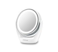 medisana CM 835 round make-up mirror - Table mirror with LED lighting and 5x magnification - Make-up mirror with 360° swivel function