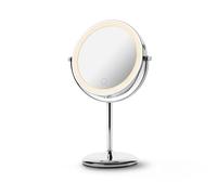 medisana CM 844 Cosmetic Mirror, Table Mirror with Lights, Cordless Mirror with Rechargeable Battery, infinitely Variable LED Light and 2 Mirror Surfaces Without Magnification & with 7X Magnification