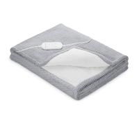 medisana HB 416 Electric Blanket, Extra Cuddly Heat Blanket with 9 Temperature Levels, Heated Blanket with Automatic Shut-Off and Overheating Protection, Light Grey