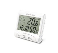 Medisana HG 100 digital hygrometer, room thermometer indoor with humidity sensor, humidity meter for an optimum indoor climate, digital thermometer including time display and memory function