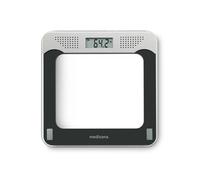 medisana PS 425 speaking bathroom scale up to 180 kg, bathroom scale with glass surface and voice output
