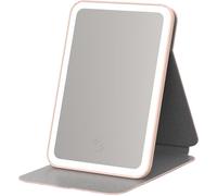medisana CM 400 vanity mirror with lights, makeup mirror with LED light, bathroom mirror with rechargeable battery in small, cosmetic mirror foldable and portable, optimal for travelling and on the go