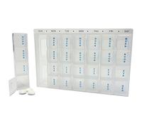 MEDISURE 7 Day Weekly Clear 28 Box TRANPARENT Handy REUSEABLE Convenient Pill Tablet CASE Holder Organiser (MS05833)