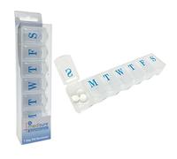 MEDISURE 7 Day Weekly Clear Handy Braille Secure REUSEABLE Pill Tablet Box CASE Holder Organiser (MS02528)