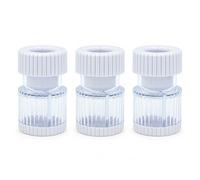 Medisure Clear Pill Crusher with Storage Compartment - Pack of 3 | Manual Twist Tablet Crusher, Clear and White, Simple Twist Action.