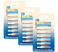 Medisure Healthcare Interdental Brushes + Brush Guards, Multi Pack Various Sizes - 3 Pack (18 Brushes)