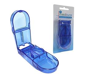 Medisure Healthcare Pill Storage + Easy Action Table Cutter Splitter Single Pack - 1 x Medication Cutter