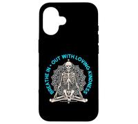 Meditate Skeleton Mindfulness Yoga Spiritual Loving Kindness Case for iPhone 16