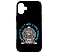 Meditate Skeleton Mindfulness Yoga Spiritual Loving Kindness Case for iPhone 16 Plus