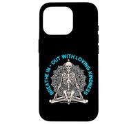 Meditate Skeleton Mindfulness Yoga Spiritual Loving Kindness Case for iPhone 16 Pro