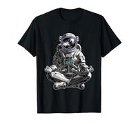 Meditating Astronaut Space Yoga Zen Spaceman Low Poly T-Shirt
