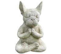 Meditating Buddha Bulldog Statue Yoga Bulldog Pose Meditation Dog Resin Statue Ornaments for Home and Garden for Patio Lawn Yard Porch Ornament Garden Gift french, french bul